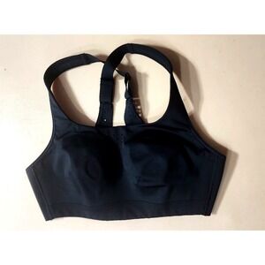 Athleta Phenomena High Impact Padded‎ Sports Bra Black Medieval Size 48B